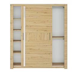 Kledingkast Attitude 191cm Met 2 Deuren & Spiegel - Eik -Collectie Slaapkamermeubels 2 CONFIDENCE CH2T MH2T 05 1H2T200 04 7813