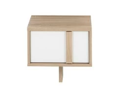 Wandnachtkastje Alto 1 Lade - Sonoma Eik/wit