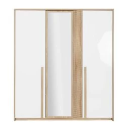 Kledingkast Alto 197cm , 3 Deuren - Sonoma Eik/wit