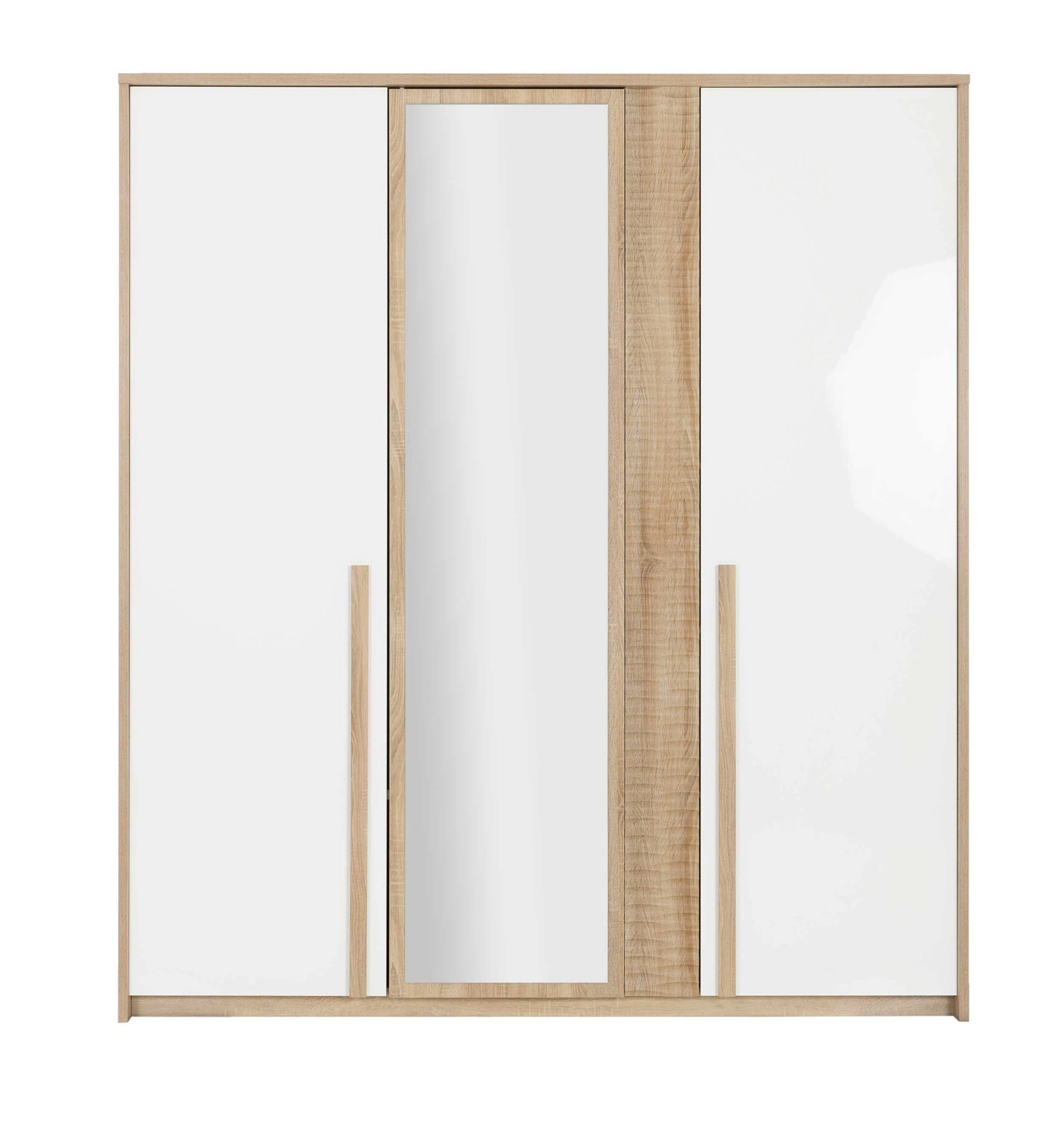 Kledingkast Alto 197cm , 3 Deuren - Sonoma Eik/wit 3 Kledingkast Alto 197cm , 3 Deuren - Sonoma Eik/wit