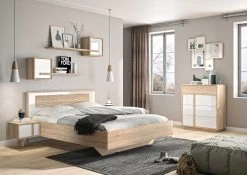 Tweepersoonsbed Alto 160x200 - Sonoma Eik -Collectie Slaapkamermeubels 2 CURTYS CH1Y MH1Y 5 A 01 ce73
