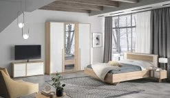 Kledingkast Alto 197cm , 3 Deuren - Sonoma Eik/wit 9 Kledingkast Alto 197cm , 3 Deuren - Sonoma Eik/wit -Collectie Slaapkamermeubels 2 CURTYS CH1Y MH1Y 5 A 02 6e95