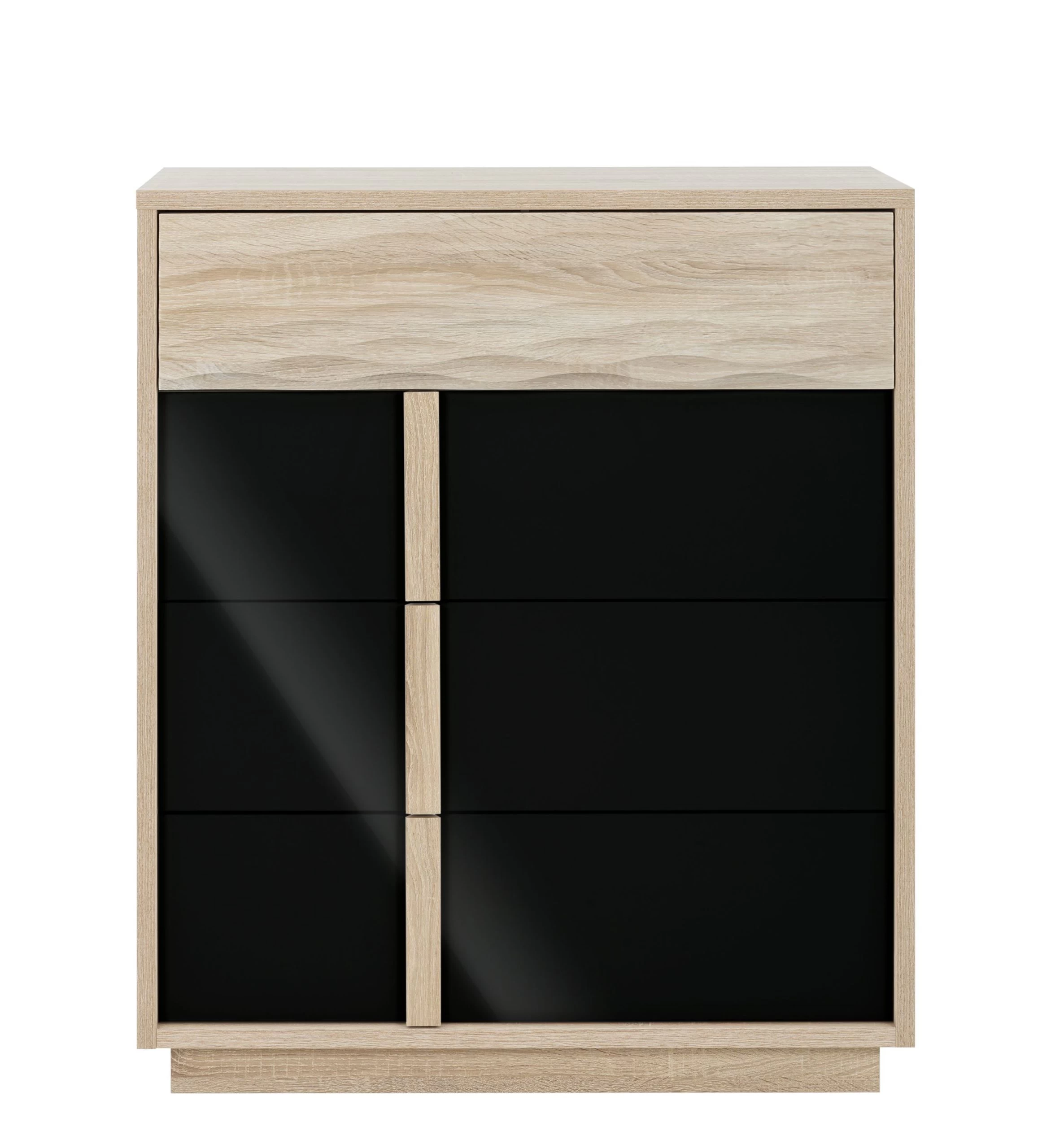 Commode Alto 89cm, 4 Lades - Sonoma Eik/zwart 6 Commode Alto 89cm, 4 Lades - Sonoma Eik/zwart - Afbeelding 4