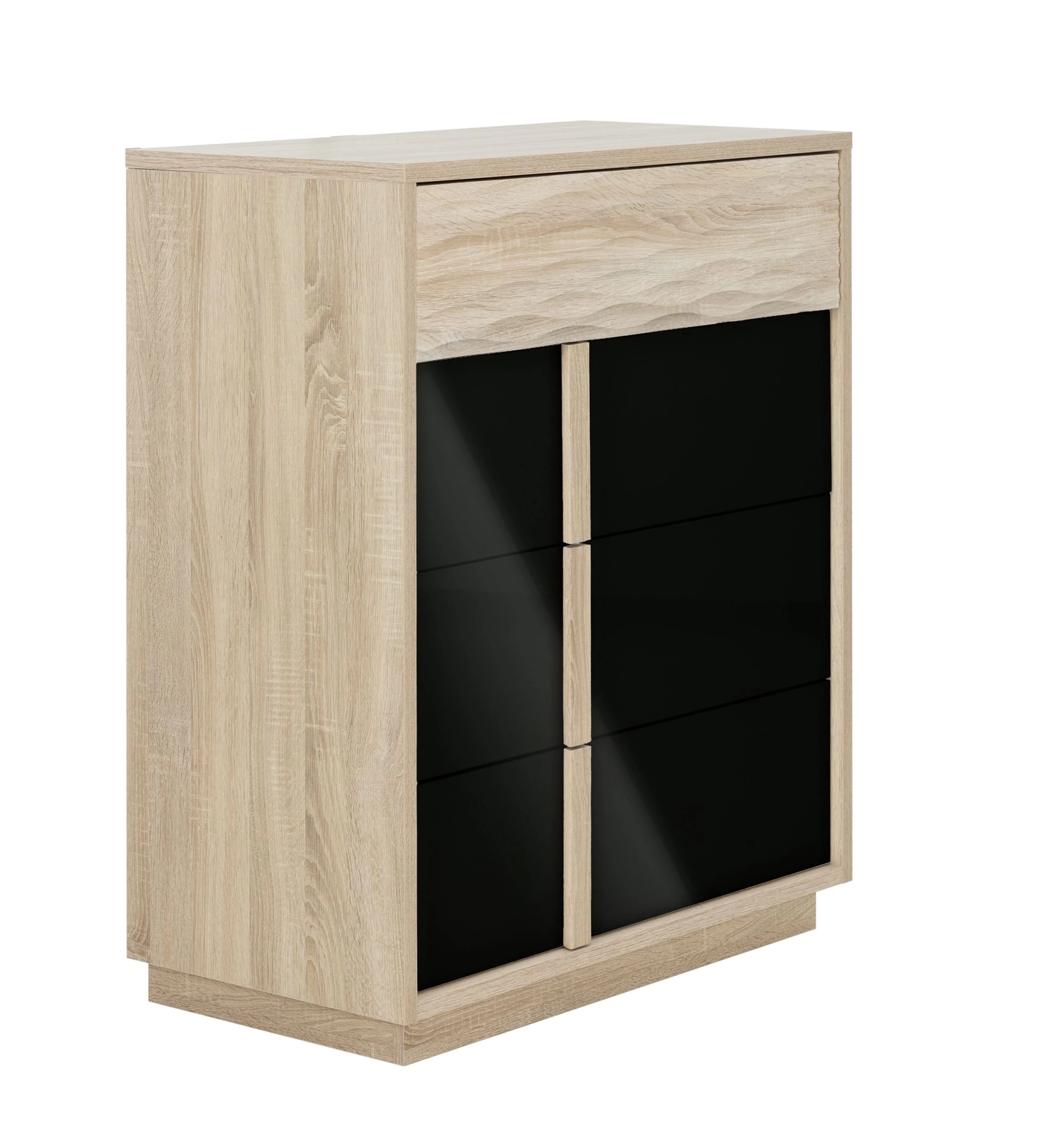 Commode Alto 89cm, 4 Lades - Sonoma Eik/zwart 7 Commode Alto 89cm, 4 Lades - Sonoma Eik/zwart - Afbeelding 5