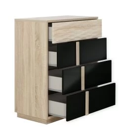 Commode Alto 89cm, 4 Lades - Sonoma Eik/zwart 9 Commode Alto 89cm, 4 Lades - Sonoma Eik/zwart -Collectie Slaapkamermeubels 2 CURTYS CH1Y MH2Y 5 1H2Y160 03 2abf