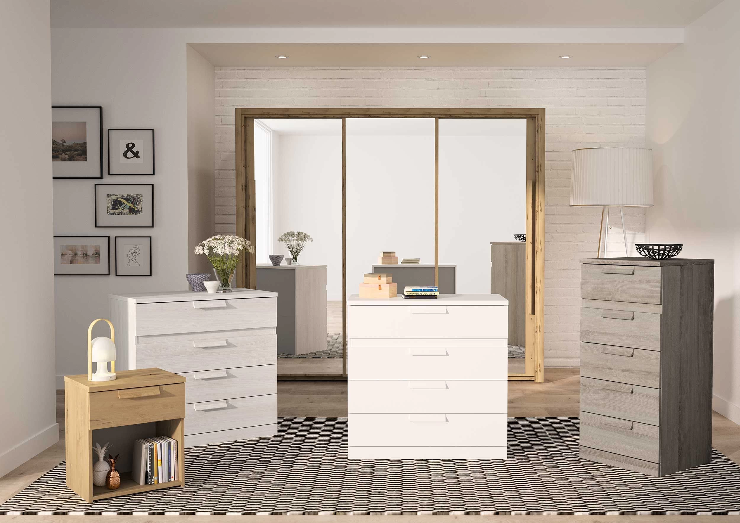 Kledingkast Cody 231cm Met 3 Schuifdeuren & Spiegel - Helvezia Eik 10 Kledingkast Cody 231cm Met 3 Schuifdeuren & Spiegel - Helvezia Eik - Afbeelding 8