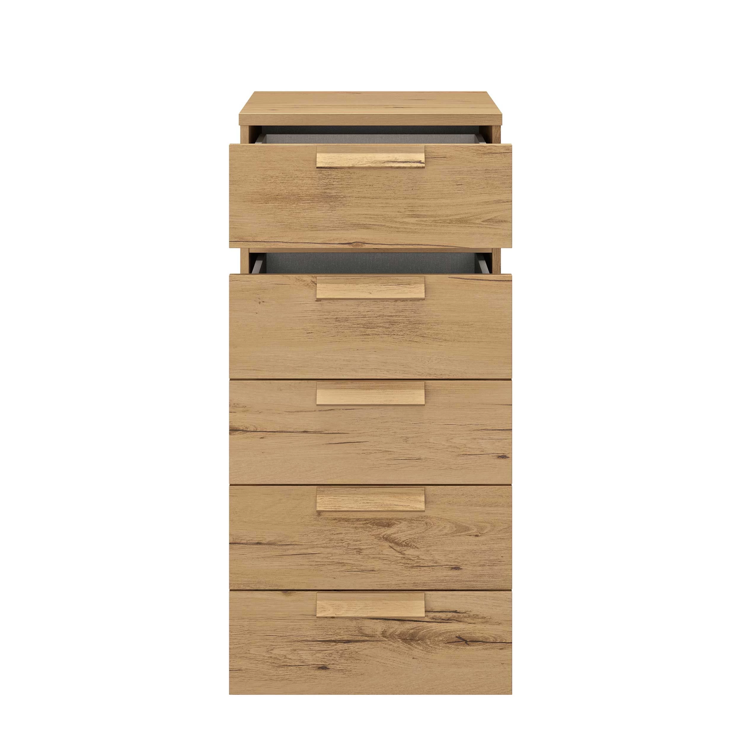 Ladekast Cody 5 Lades - Helvezia Eik 6 Ladekast Cody 5 Lades - Helvezia Eik - Afbeelding 4