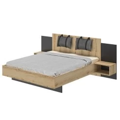 Bed Marzano 160x200cm Met Twee Nachttafeltjes - Helvezia Eik -Collectie Slaapkamermeubels 2 MIMIZAN CH3C MH3C 05 1H3C106 04 5b1e