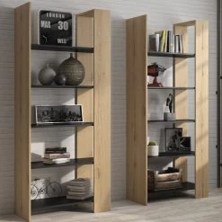 Boekenkast Tando 80cm - Eik/zwart