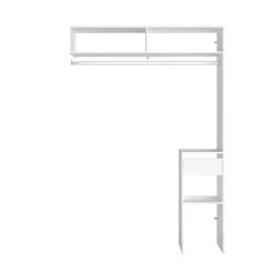 Kledingkast Botan 140cm, 1 Lade & 1 Kledingroede - Wit 7 Kledingkast Botan 140cm, 1 Lade & 1 Kledingroede - Wit -Collectie Slaapkamermeubels 301580 F 7f02