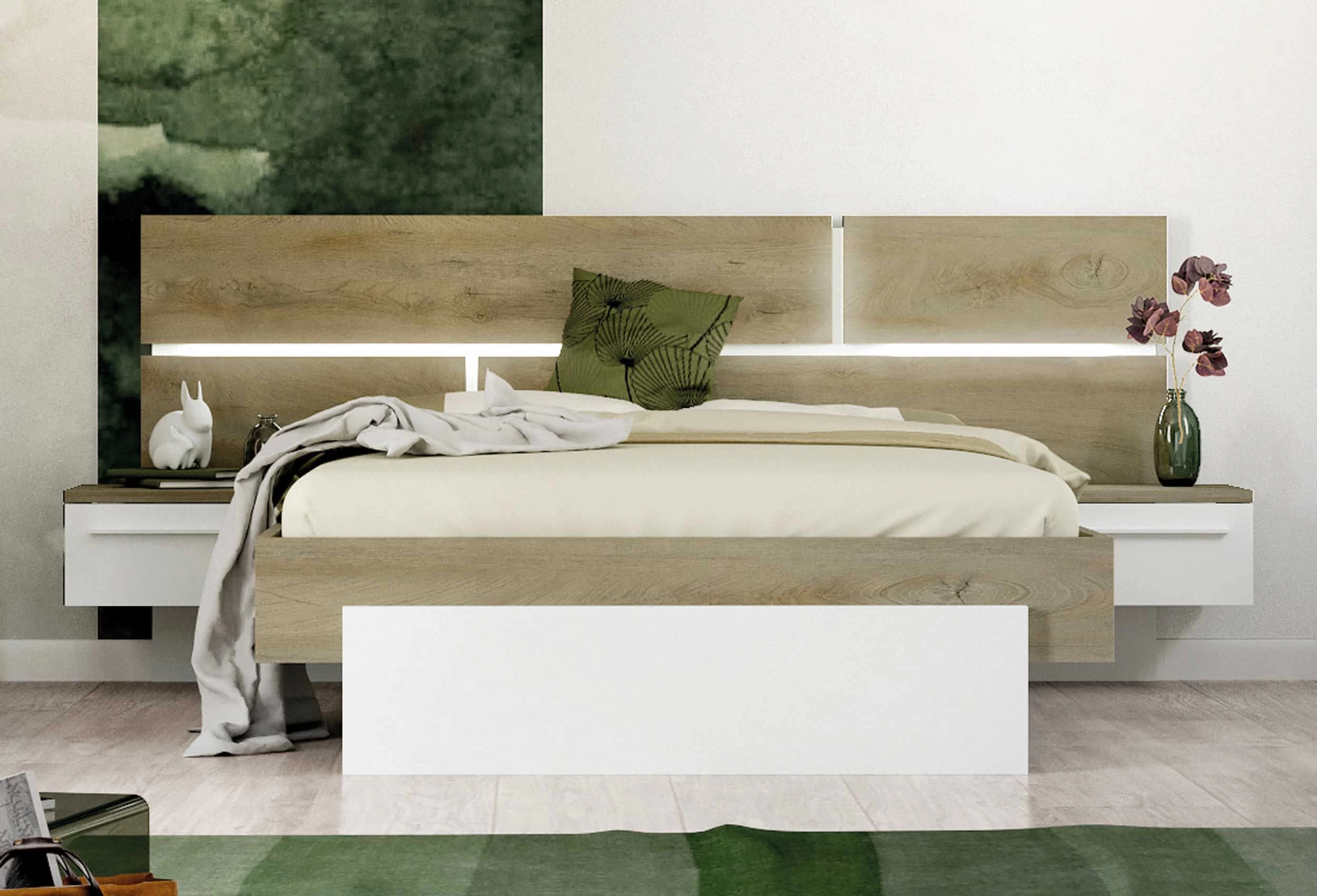Tweepersoonsbed Paxton 140x190 - Grijze Eik 9 Tweepersoonsbed Paxton 140x190 - Grijze Eik - Afbeelding 7