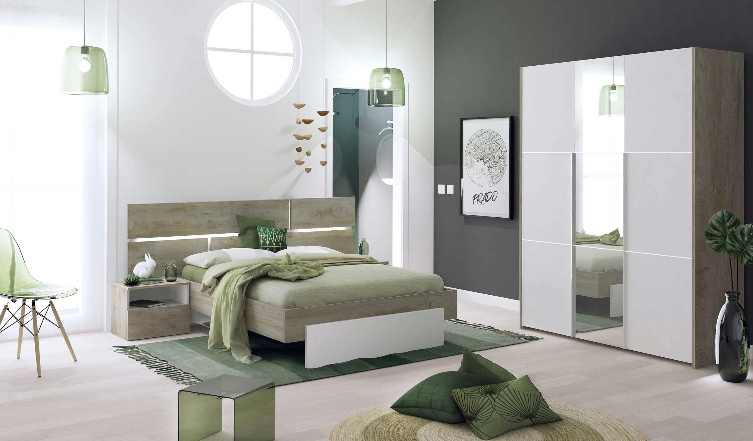 Tweepersoonsbed Paxton 140x190 - Grijze Eik 12 Tweepersoonsbed Paxton 140x190 - Grijze Eik - Afbeelding 10