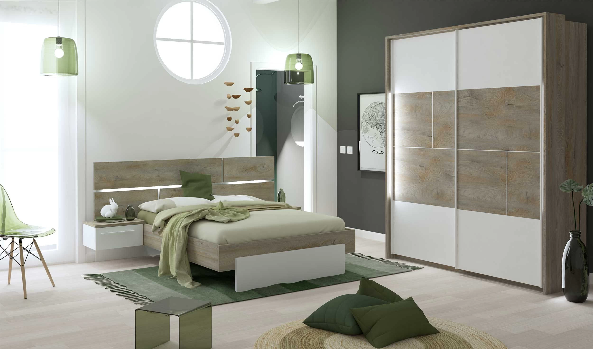 Tweepersoonsbed Paxton 140x190 - Grijze Eik 13 Tweepersoonsbed Paxton 140x190 - Grijze Eik - Afbeelding 11