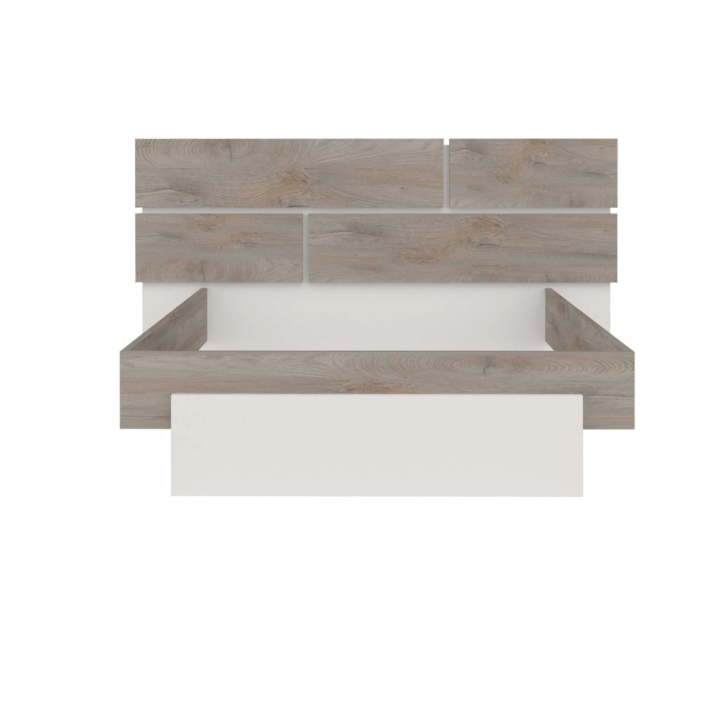 Tweepersoonsbed Paxton 140x190 - Grijze Eik 6 Tweepersoonsbed Paxton 140x190 - Grijze Eik - Afbeelding 4