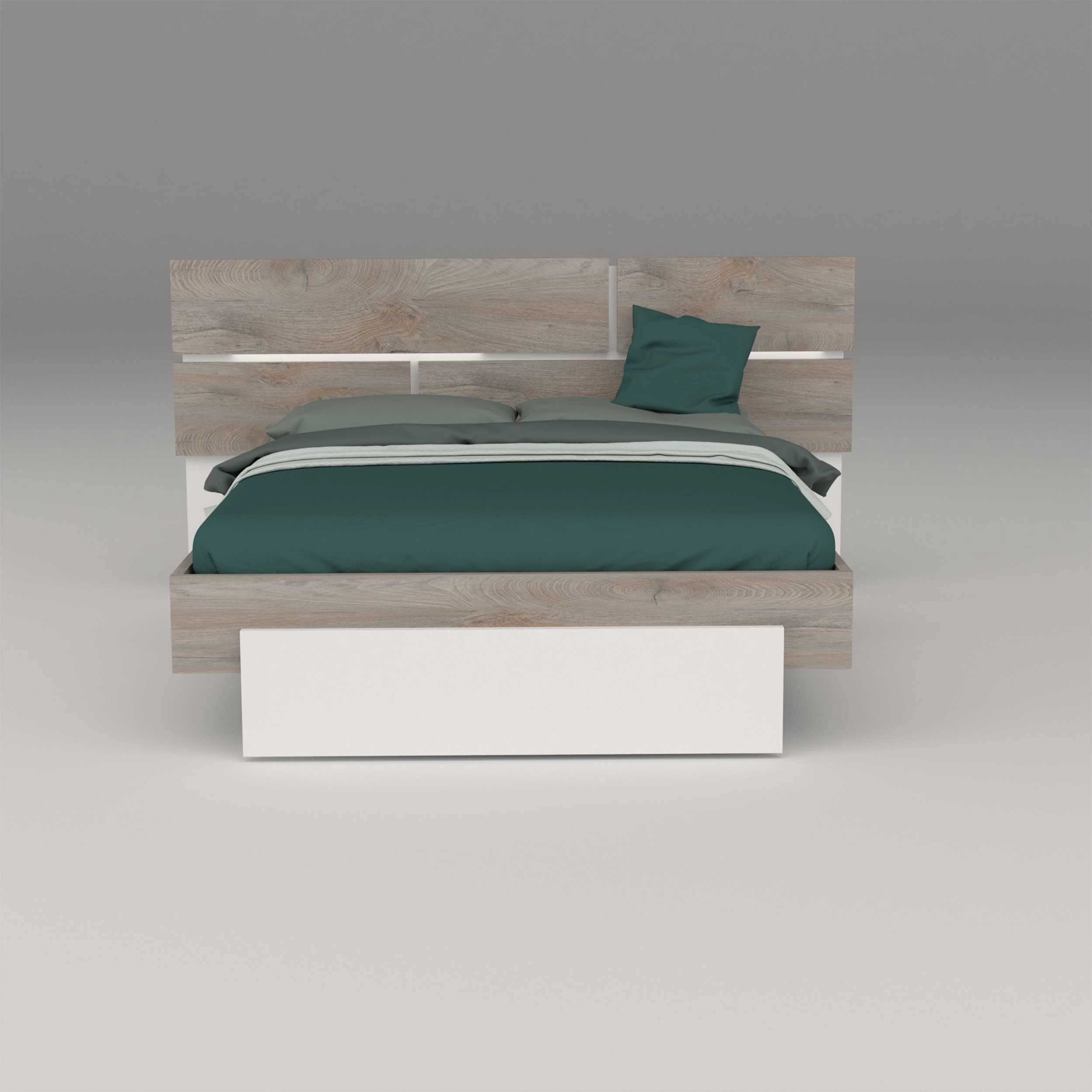 Tweepersoonsbed Paxton 140x190 - Grijze Eik 8 Tweepersoonsbed Paxton 140x190 - Grijze Eik - Afbeelding 6