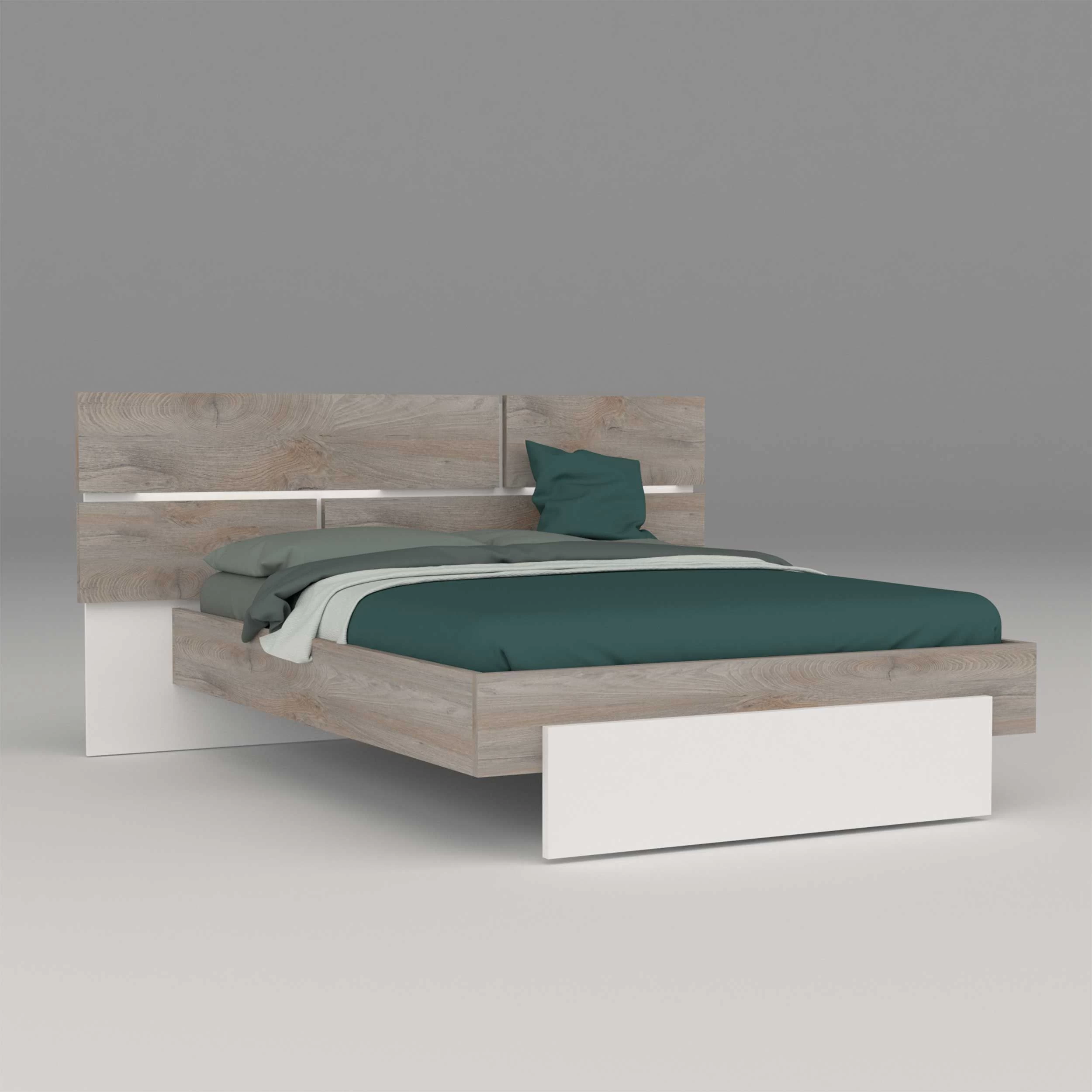 Tweepersoonsbed Paxton 140x190 - Grijze Eik 7 Tweepersoonsbed Paxton 140x190 - Grijze Eik - Afbeelding 5