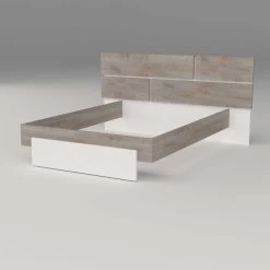 Tweepersoonsbed Paxton 180x190 - Grijze Eik -Collectie Slaapkamermeubels 3102000108599 P PRADO 4381 LIT180 N20 18CD0318 565d