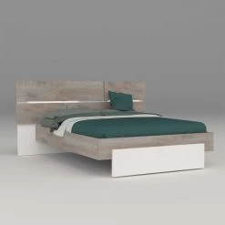 Tweepersoonsbed Paxton 180x190 - Grijze Eik -Collectie Slaapkamermeubels 3102000108599 Q3 PRADO 4381 LIT180 N20 18CD0318 797a