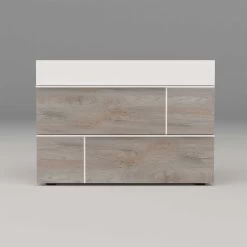 Commode Paxton 120cm 3 Lades - Grijze Eik -Collectie Slaapkamermeubels 3102000108643 F2 PRADO 4381 COMMODE 3T N22 18CD1403 6794