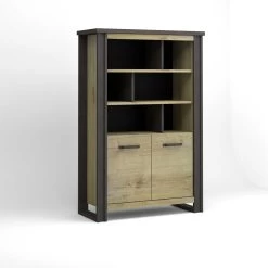 Boekenkast Becky 120cm 2 Deuren - Bruin -Collectie Slaapkamermeubels 3102000111957 Q2 BAXTER 1117 BIBLIOTHEQUE 2PO N 02 21SB3420 49bb