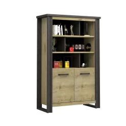 Boekenkast Becky 120cm 2 Deuren - Bruin -Collectie Slaapkamermeubels 3102000111957 Z1 BAXTER 1117 BIBLIOTHEQUE 2PO N 02 21SB3420 721d