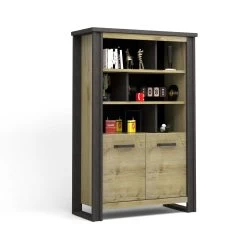 Boekenkast Becky 120cm 2 Deuren - Bruin -Collectie Slaapkamermeubels 3102000111957 Z2 BAXTER 1117 BIBLIOTHEQUE 2PO N 02 21SB3420 b8e6