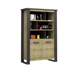 Boekenkast Becky 120cm 2 Deuren - Bruin -Collectie Slaapkamermeubels 3102000111957 Z3 BAXTER 1117 BIBLIOTHEQUE 2PO N 02 21SB3420 6d22