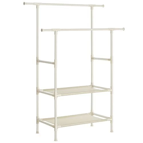 Songmics Metalen Kledingstandaard: Belastbaar Tot 70 Kg, Eenvoudige Montage, 2 Planken, 2 Hangstangen 9 Songmics Metalen Kledingstandaard: Belastbaar Tot 70 Kg, Eenvoudige Montage, 2 Planken, 2 Hangstangen - Afbeelding 7