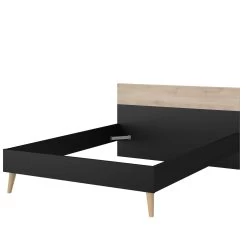 Tweepersoonsbed Hardy 140x200 - Zwart/eik 19 Tweepersoonsbed Hardy 140x200 - Zwart/eik -Collectie Slaapkamermeubels 3501 L140 D cb4a