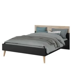 Tweepersoonsbed Hardy 140x200 - Zwart/eik 27 Tweepersoonsbed Hardy 140x200 - Zwart/eik -Collectie Slaapkamermeubels 3501 L140 STYLE COUETTE D 2c8d