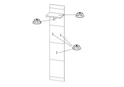 Kapstok Allan H152 - Wit -Collectie Slaapkamermeubels 3526 BEL c058