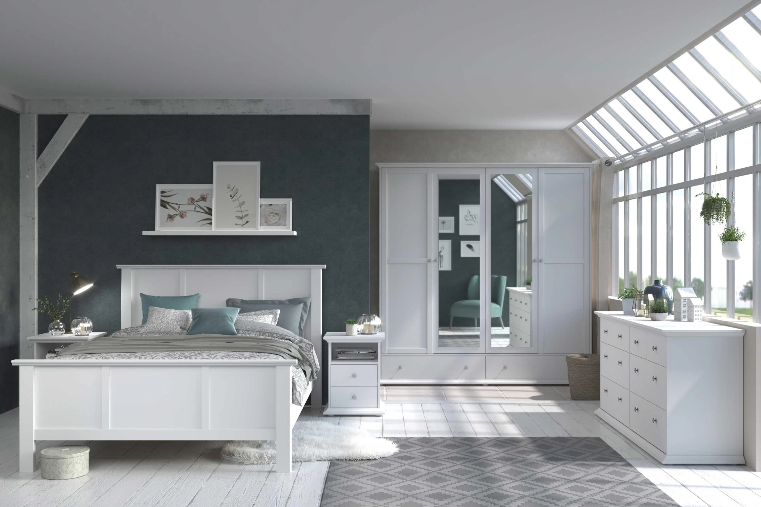 Nachtkastje Morgane Landelijk - Wit 6 Nachtkastje Morgane Landelijk - Wit - Afbeelding 4