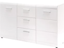 Dressoir Allan 144cm Met 2 Deuren & 3 Lades - Wit -Collectie Slaapkamermeubels 3580 84 pe a cut 4d83