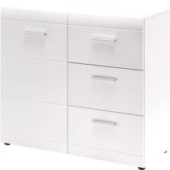 Commode Allan 96cm Met 3 Lades & 1 Deur - Wit 13 Commode Allan 96cm Met 3 Lades & 1 Deur - Wit -Collectie Slaapkamermeubels 3581 84 pe a cut 0753