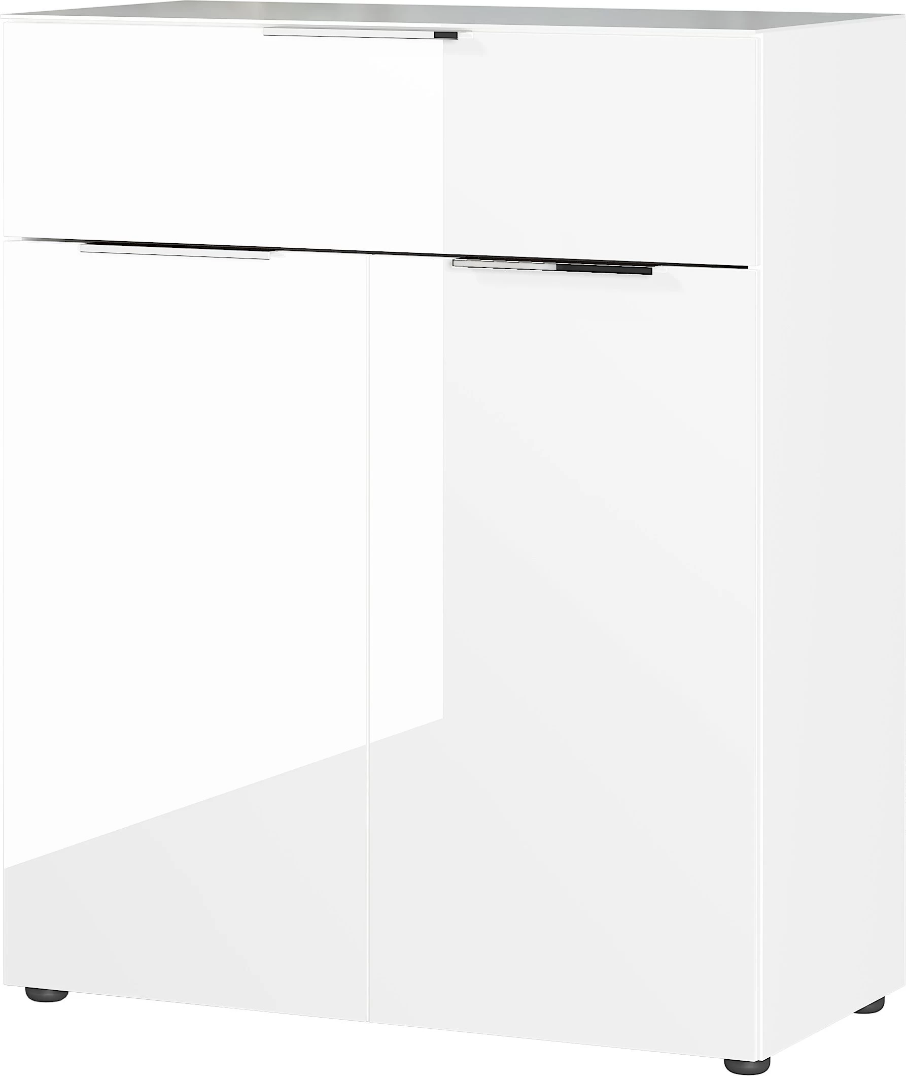 Commode Dudek 83cm Met 2 Deuren & 1 Lade - Wit 8 Commode Dudek 83cm Met 2 Deuren & 1 Lade - Wit - Afbeelding 6