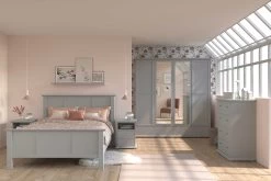 Commode Morgane 4 Laden - Grijs -Collectie Slaapkamermeubels 3840 CH1T L140 CO4T A4PT e876