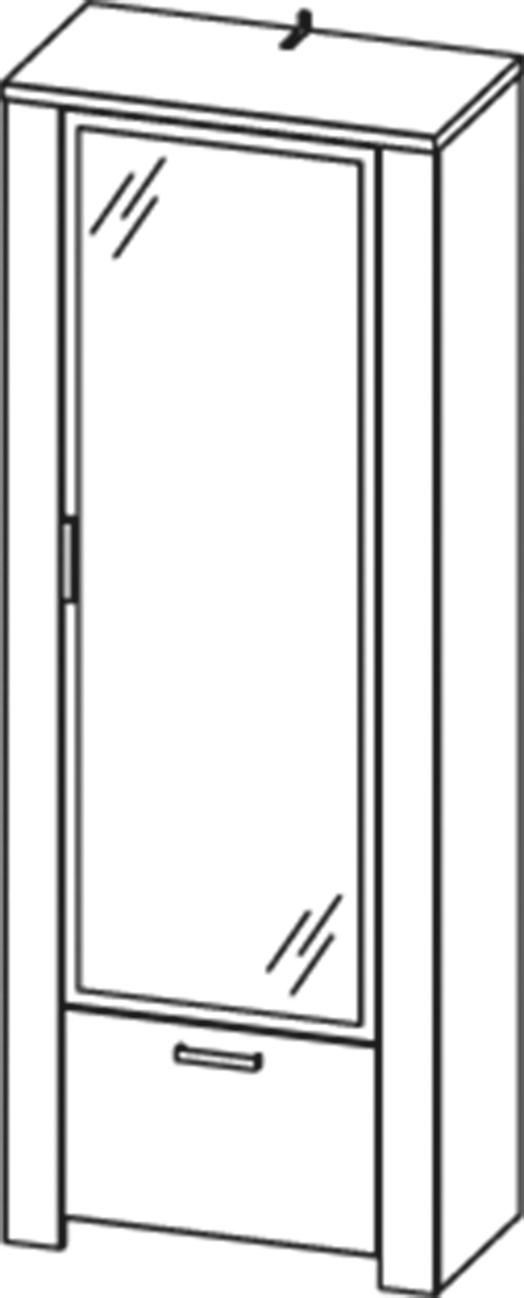 Garderobekast Castor 74cm Met 2 Deuren - Eik 6 Garderobekast Castor 74cm Met 2 Deuren - Eik - Afbeelding 4
