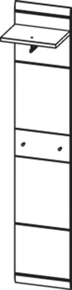 Kapstokpaneel Molde - Wit/eik 11 Kapstokpaneel Molde - Wit/eik -Collectie Slaapkamermeubels 3968 st 7f50