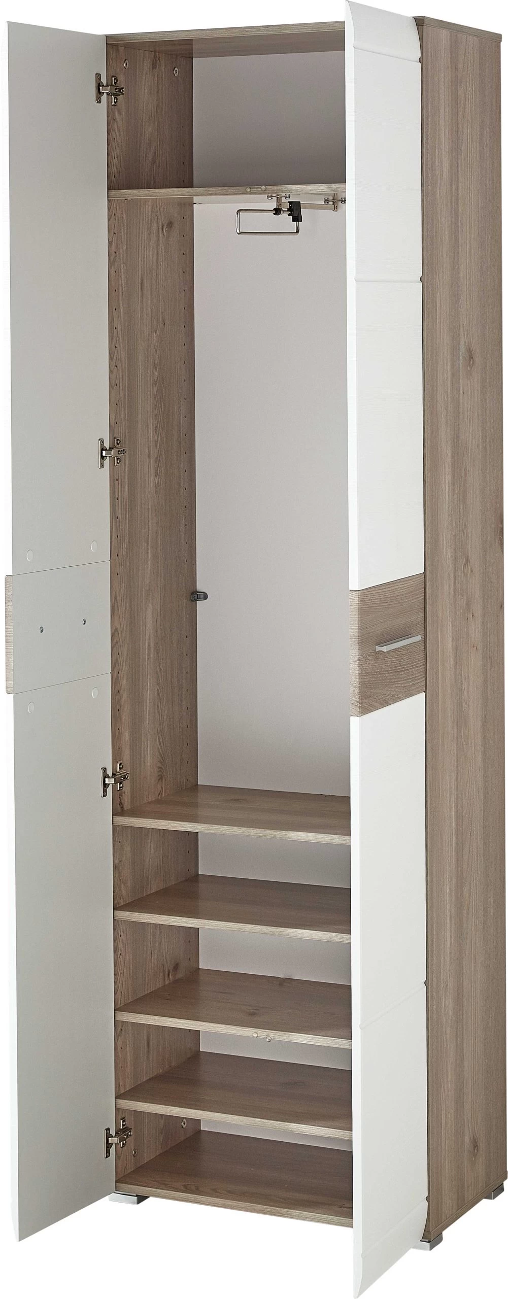 Garderobekast Molde 59 Cm Met 2 Deuren - Wit/eik 7 Garderobekast Molde 59 Cm Met 2 Deuren - Wit/eik - Afbeelding 5