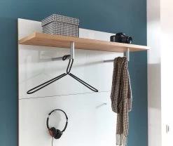 Kapstokpaneel Tille H144 X B89cm - Wit/eik -Collectie Slaapkamermeubels 3973 242 det ablage a 3e32