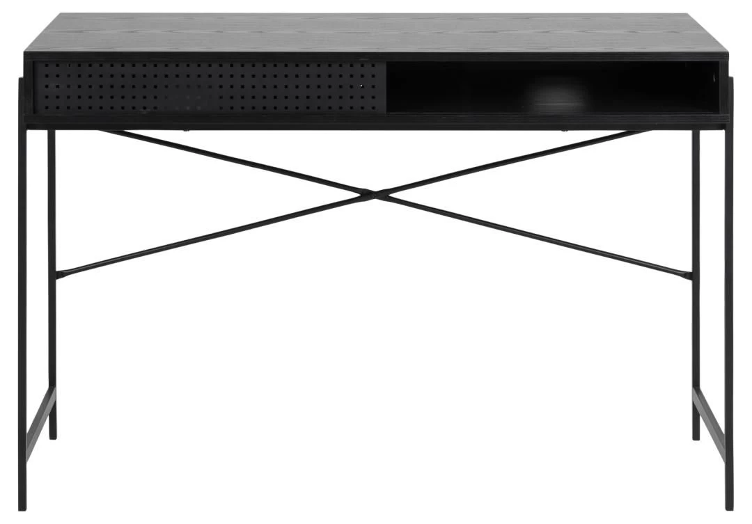 Bureau Angèle 110cm 1 Deur - Mat Zwart 9 Bureau Angèle 110cm 1 Deur - Mat Zwart - Afbeelding 7