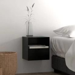 Zwevend Nachtkastje Jolie 1 Lade - Zwart