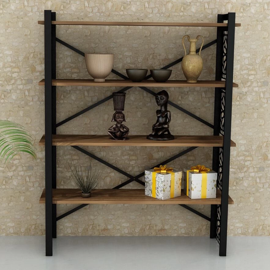 Boekenplank Furny Home | 100% Melaminegecoat | Kleur: Walnootbruin 3 Boekenplank Furny Home | 100% Melaminegecoat | Kleur: Walnootbruin