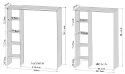 Kledingkast Spike 123/160cm Met Gordijn - Eik/ecru 16 Kledingkast Spike 123/160cm Met Gordijn - Eik/ecru -Collectie Slaapkamermeubels 4020A0377R00 Tom 1 Column natural oak and ecru 8 a7c1