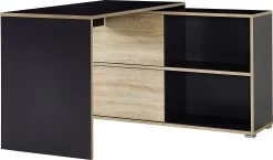 Hoekbureau Tyson 120x120 Cm - Antraciet/eik -Collectie Slaapkamermeubels 4036 161 pe dek a cut 4523