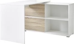 Hoekbureau Tyson 120x120 Cm - Wit/eik -Collectie Slaapkamermeubels 4036 176 pe dek a cut 3911