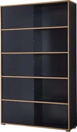 Boeken- & Opbergkast Tyson - Antraciet/eik -Collectie Slaapkamermeubels 4037 161 pe dek a2 cut f3e8