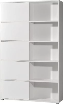 Boeken- & Opbergkast Tyson - Wit/eik -Collectie Slaapkamermeubels 4037 176 pe a2 cut 09aa