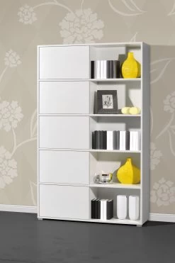 Boeken- & Opbergkast Tyson - Wit/eik -Collectie Slaapkamermeubels 4037 176 pe dek a2 897f