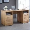 Bureau Branko 145cm Met 1 Deur & 3 Lades - Eik -Collectie Slaapkamermeubels 4080 243 pe dek b 2e45